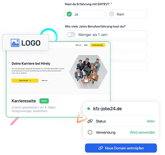 Karriereseiten und Formulare erstellen