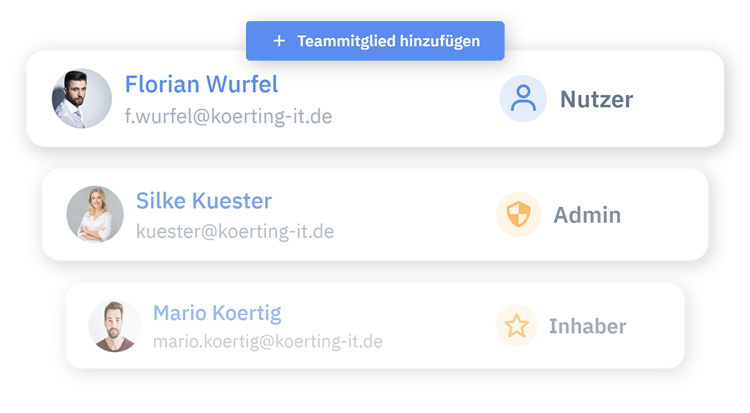 Teammitglieder hinzufügen Beispiel