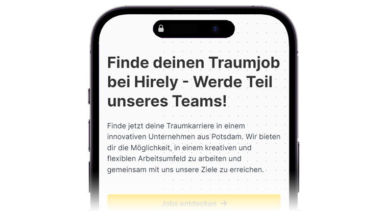 Handy mit geöffnetem Browser