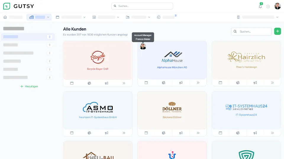 Vorschau des Account-Manager Features
