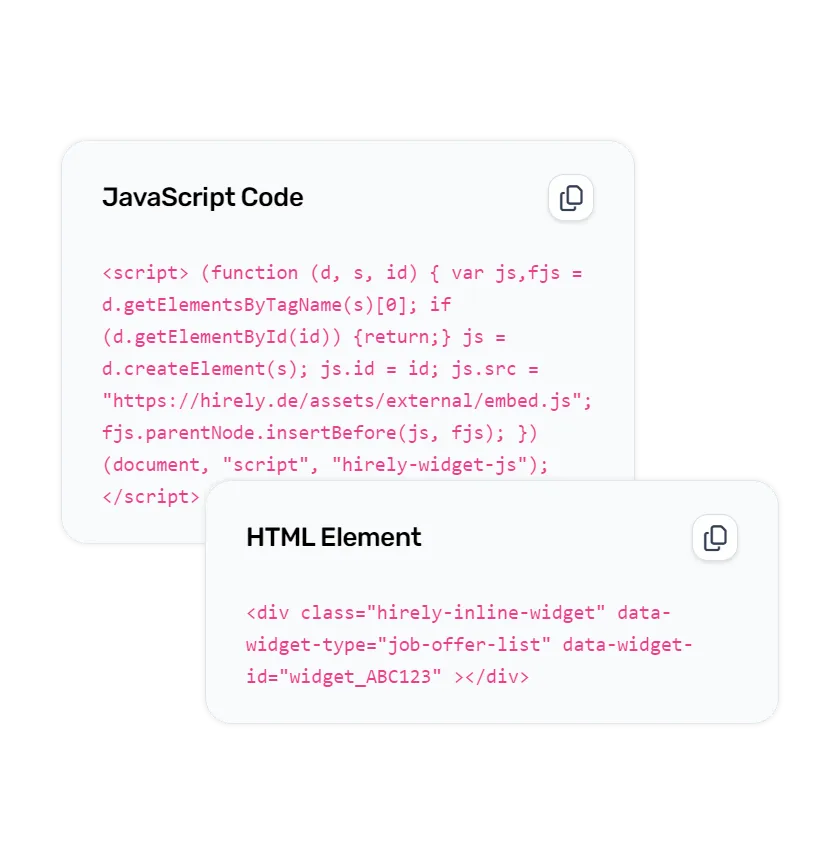 Widget-Code zum kopieren