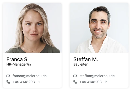 Ansprechpartner bei Stellenangeboten