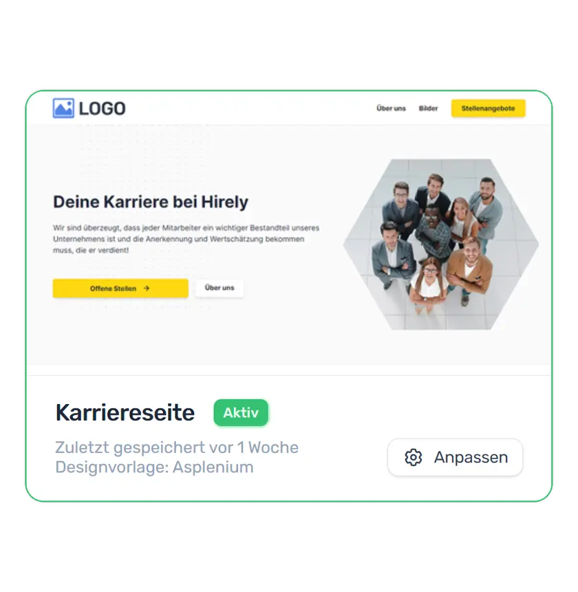 Karriereseiten Design-Template