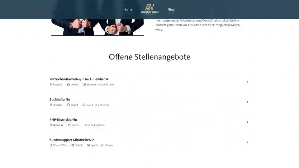 Vorschau eines Bewerbungsformulares