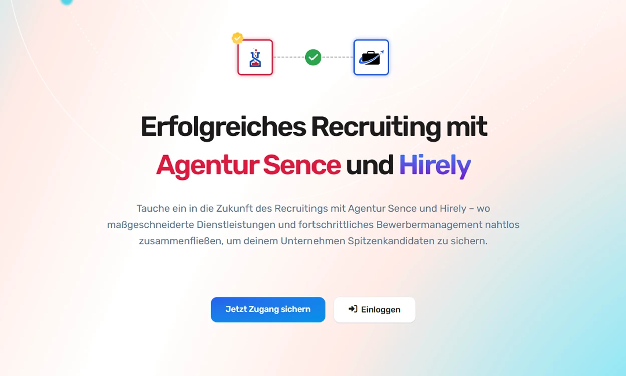 Partnerprogramm Screenshot von Hirely