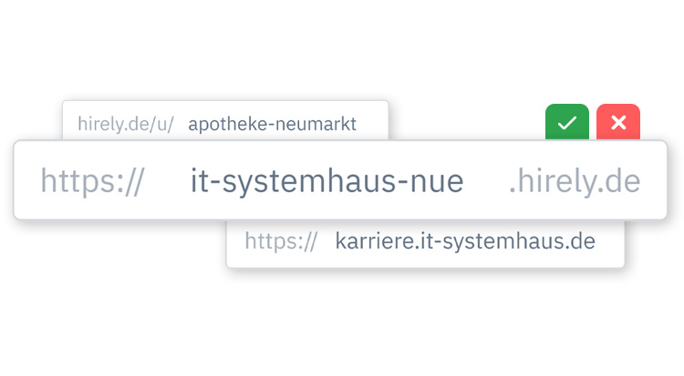 Textfeld mit einer Subdomain