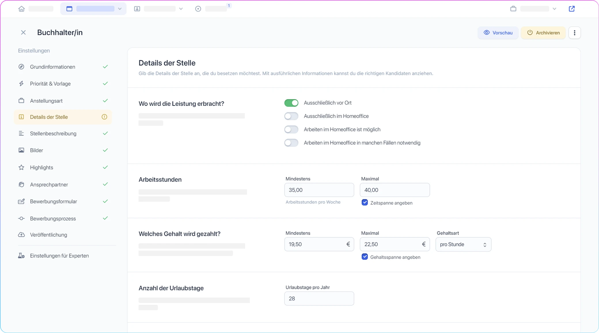 Stellenangebot Guide